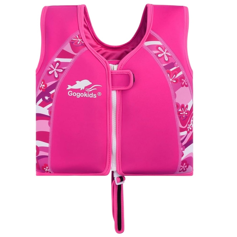 Gogo Kids Toddler Swim Vest, Float Jacket with Dual Adjustable Strap in Pink L